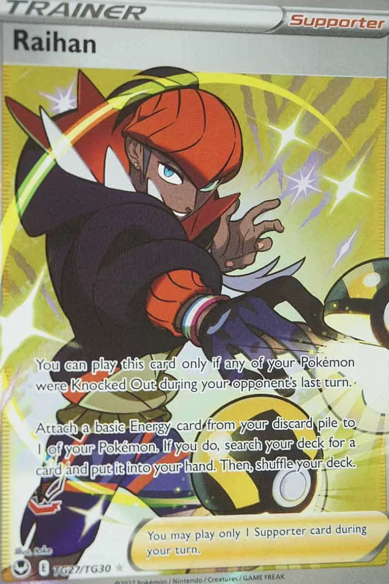 Pocket Monster Pokémon Kort-Raihan Tg27/Tg30 Full Art