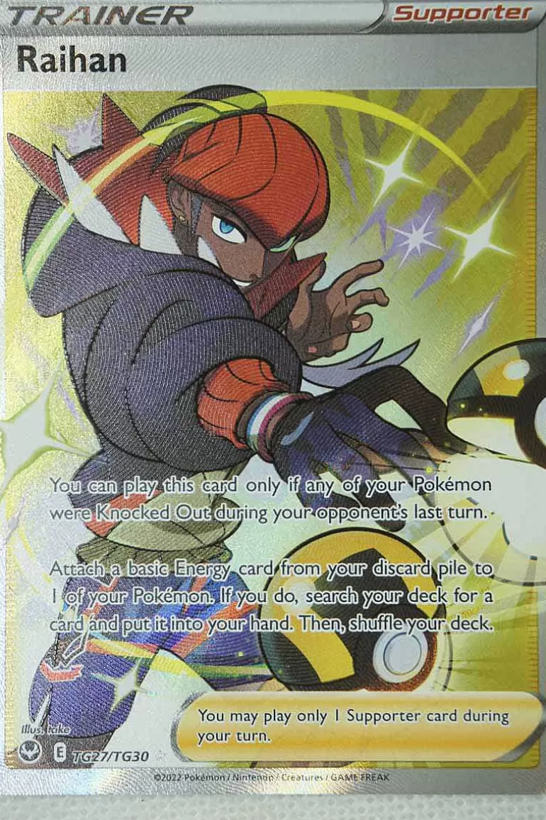 Pocket Monster Pokémon Kort-Raihan Tg27/Tg30 Full Art
