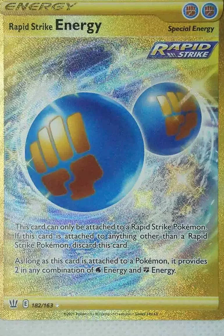 Pocket Monster Pokémon Kort-Rapid Strike Energy 182/163 Secret Rare