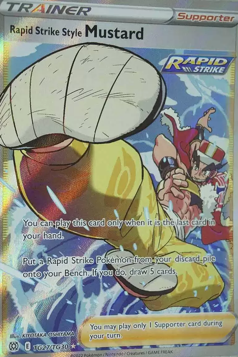 Pocket Monster Pokémon Kort-Rapid Strike Style Mustard Tg27/Tg30
