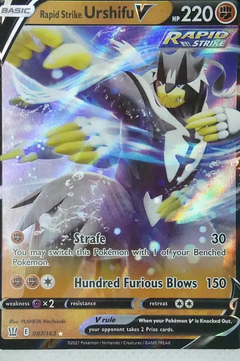 Pocket Monster Pokémon Kort-Rapid Strike Urshifu V 87/163