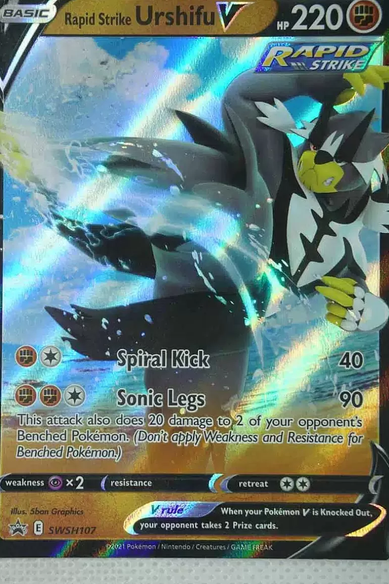 Pocket Monster Pokémon Kort-Rapid Strike Urshifu V Swsh107