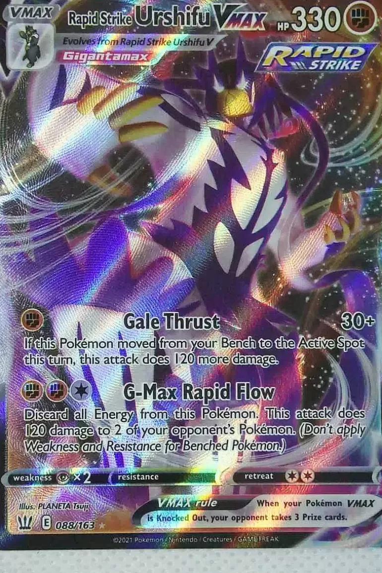 Pocket Monster Pokémon Kort-Rapid Strike Urshifu Vmax 088/163