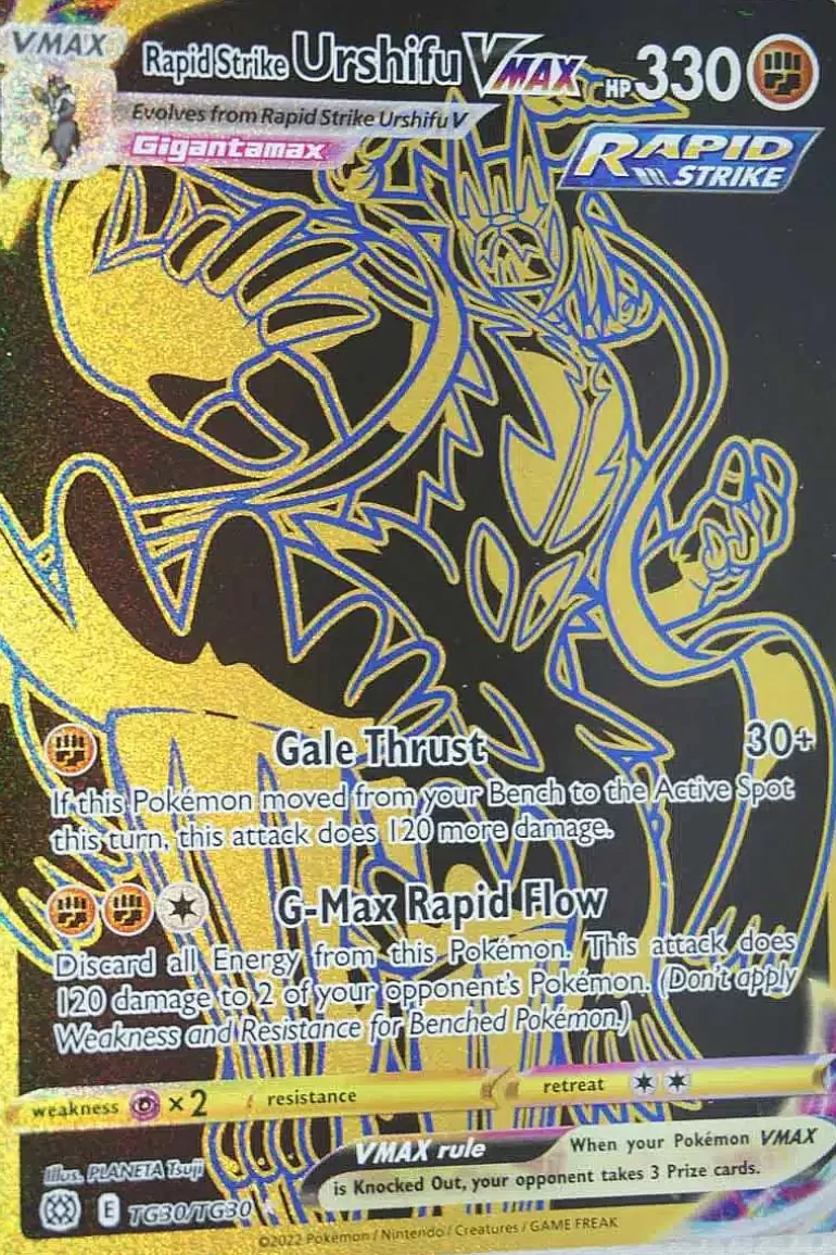 Pocket Monster Pokémon Kort-Rapid Strike Urshifu Vmax Tg30/Tg30 Secret Rare