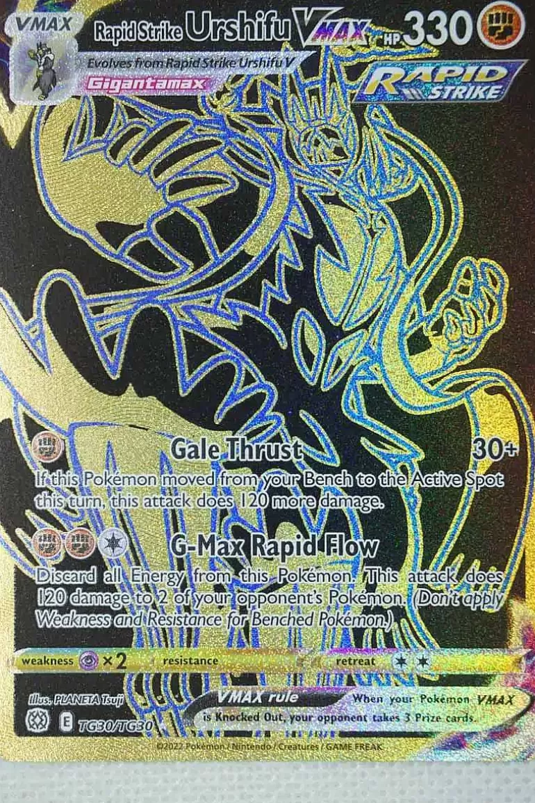 Pocket Monster Pokémon Kort-Rapid Strike Urshifu Vmax Tg30/Tg30 Secret Rare