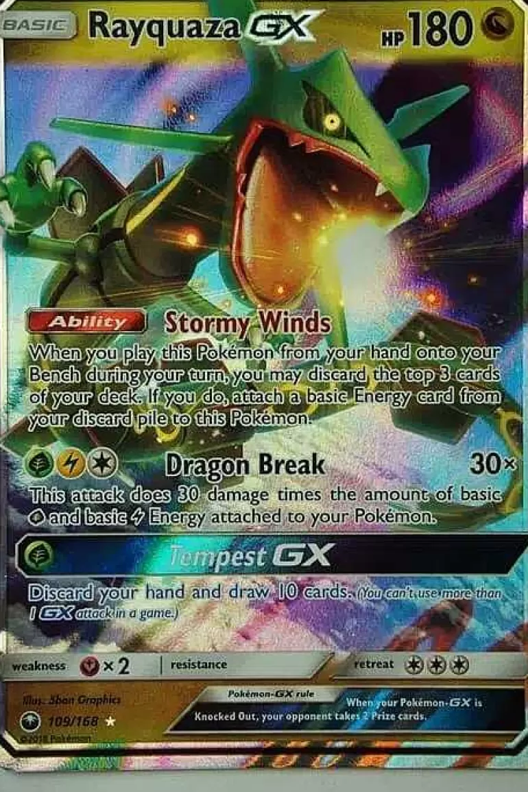 Pocket Monster Pokémon Kort-Rayquaza Gx 109/168
