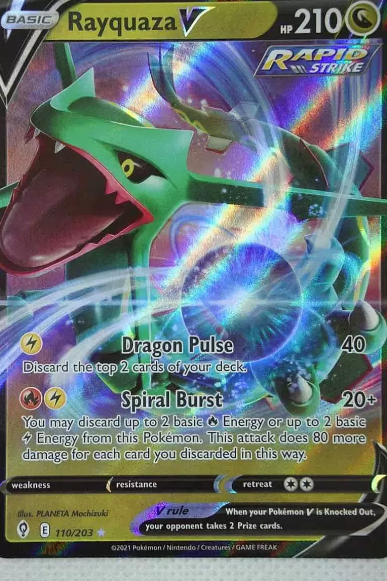 Pocket Monster Pokémon Kort-Rayquaza V 110/203