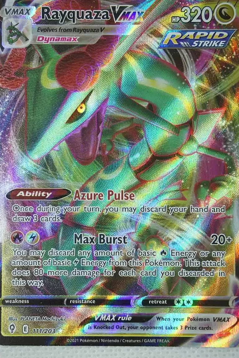 Pocket Monster Pokémon Kort-Rayquaza Vmax 111/203