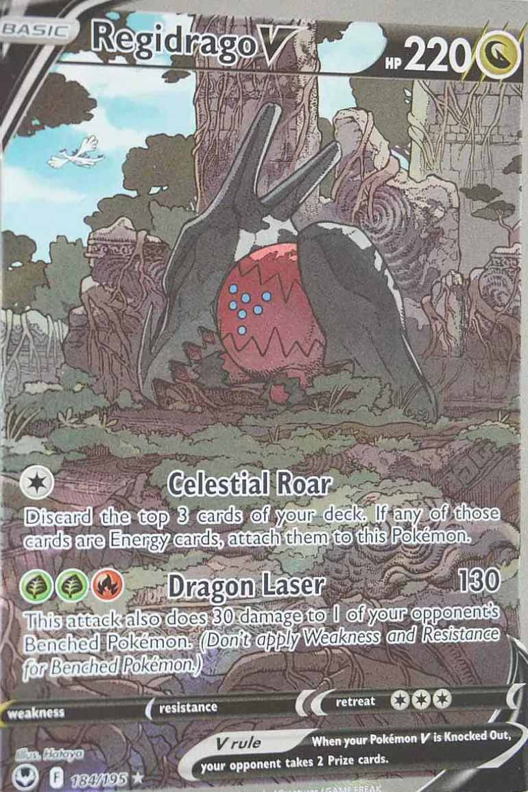 Pocket Monster Pokémon Kort-Regidrago V 184/195 Alternate Art
