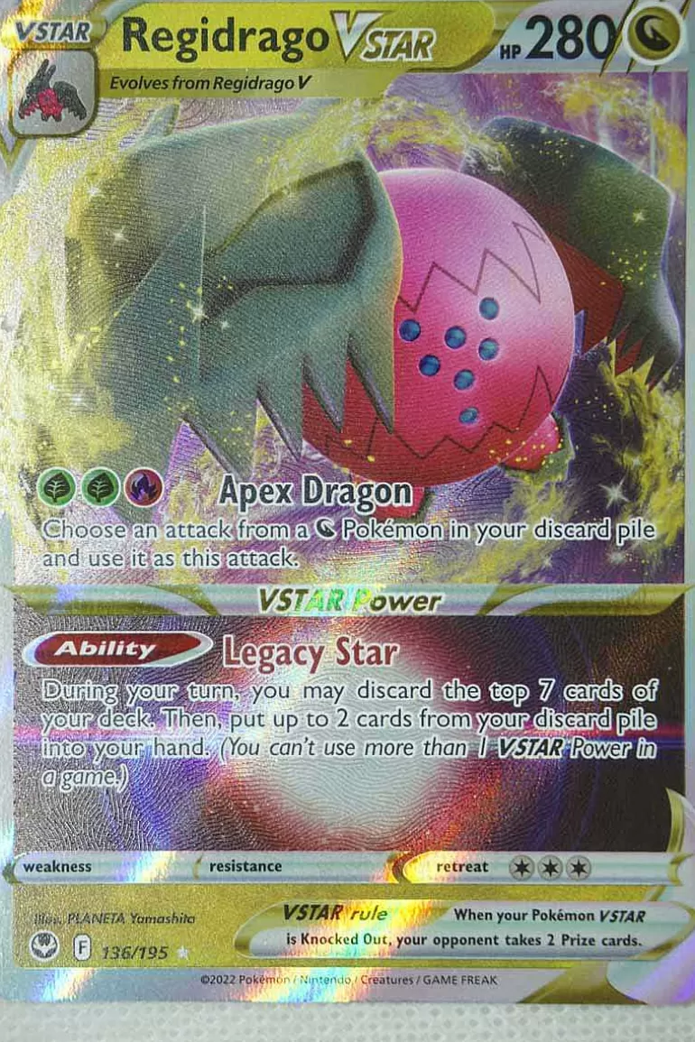 Pocket Monster Pokémon Kort-Regidrago Vstar 136/195