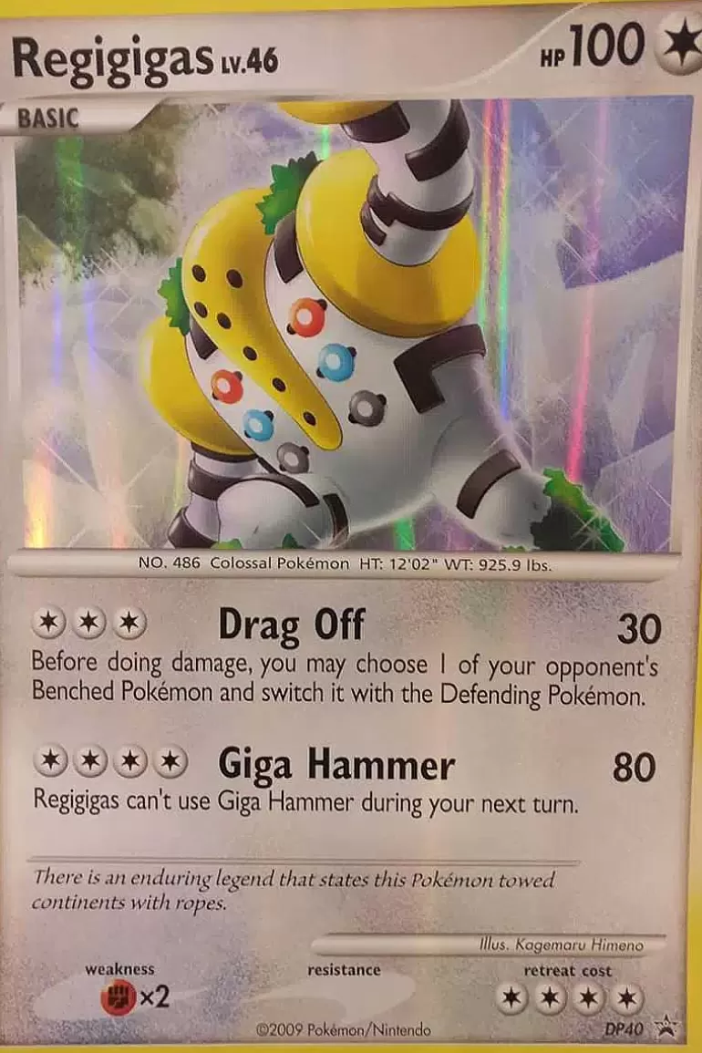 Pocket Monster Pokémon Kort-Regigigas Dp40 Stor