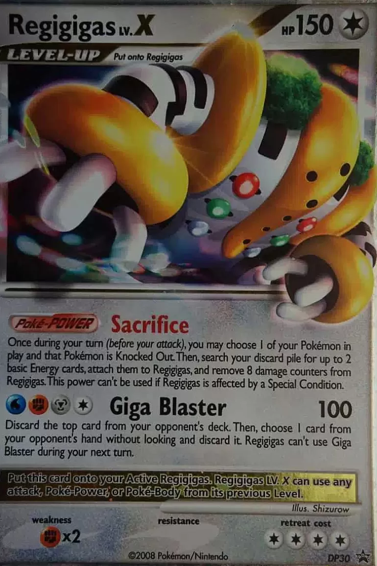 Pocket Monster Pokémon Kort-Regigigas Lv. X Dp30 Ultra Rare