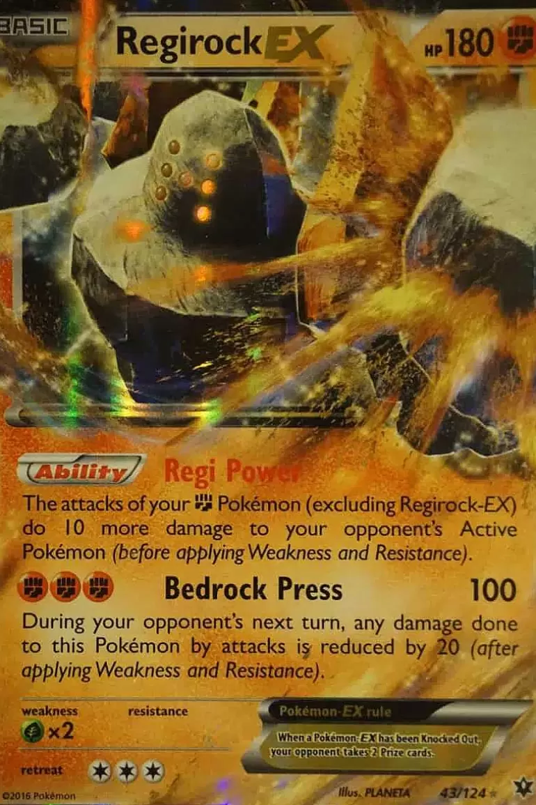 Pocket Monster Pokémon Kort-Regirock Ex 43/124