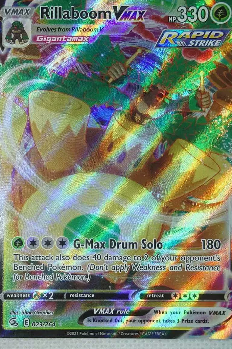 Pocket Monster Pokémon Kort-Rillaboom Vmax 23/264