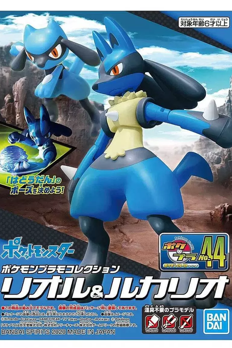 Pocket Monster Pokémon Figurer-Riolu & Lucario Byg Selv Figurer