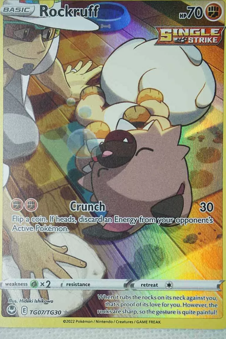 Pocket Monster Pokémon Kort-Rockruff Tg07/Tg30 Holo Rare
