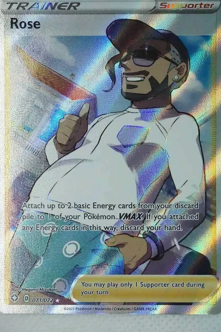 Pocket Monster Pokémon Kort-Rose 71/72 Full Art