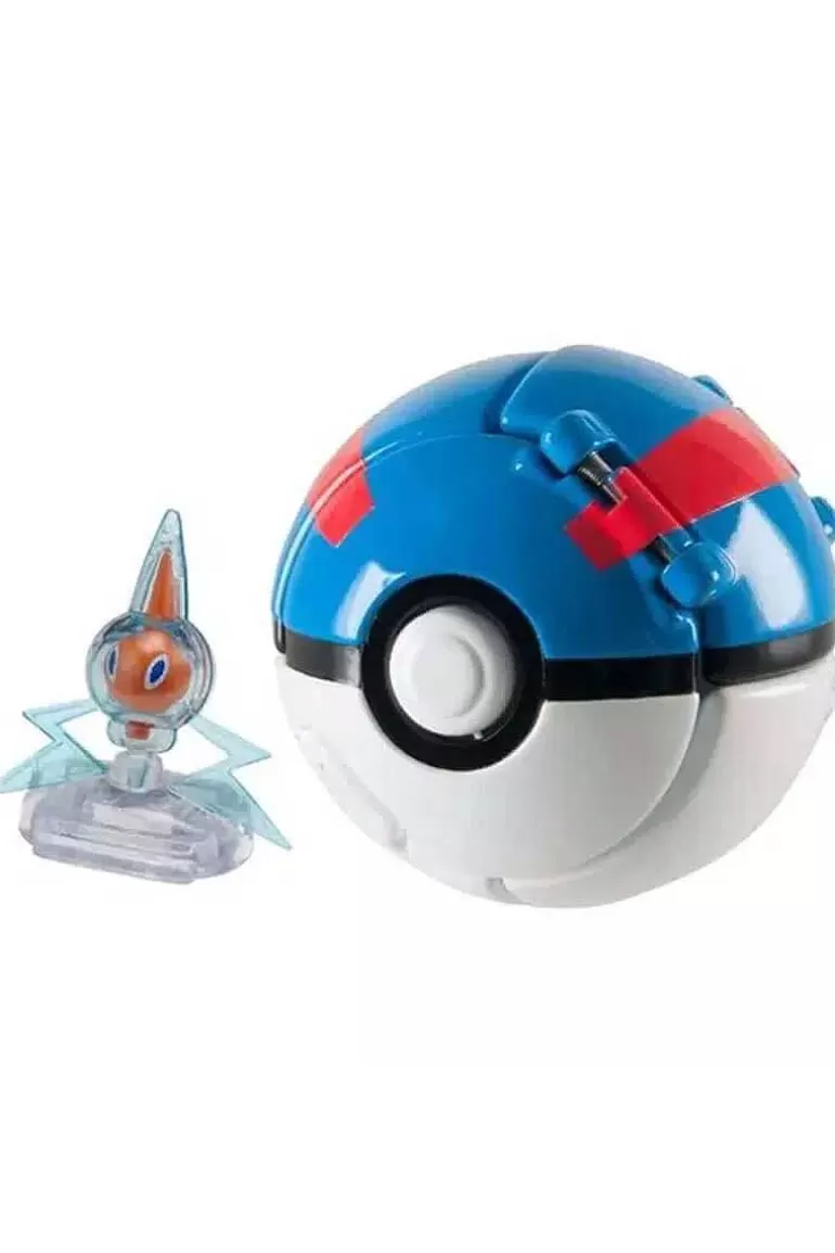 Pocket Monster Pokémon Figurer-Rotom Og Great Ball Fra Tomy