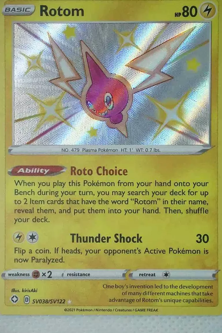 Pocket Monster Pokémon Kort-Rotom Sv38/Sv122 Shiny Rare