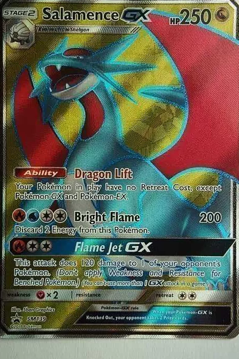 Pocket Monster Pokémon Kort-Salamence Gx Sm139 Full Art