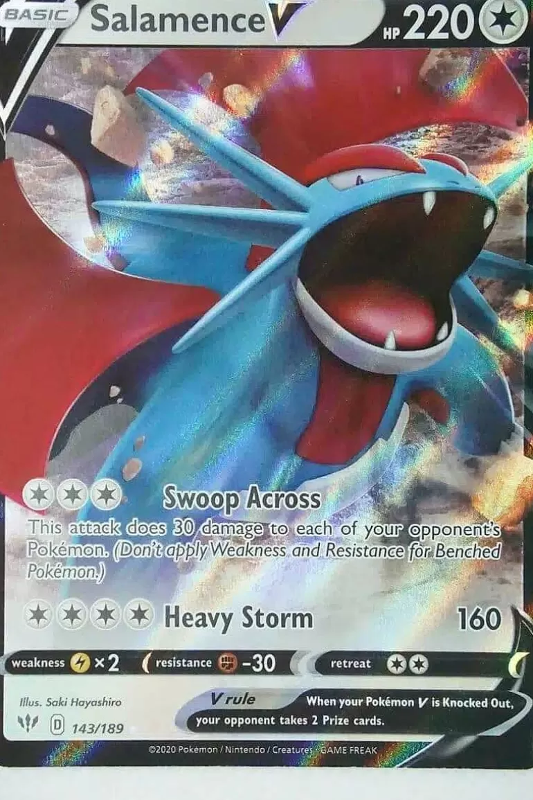 Pocket Monster Pokémon Kort-Salamence V 143/189