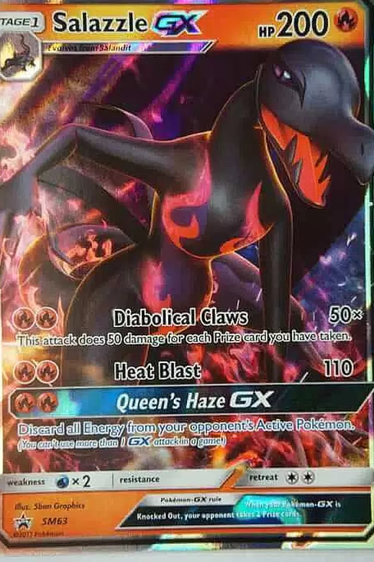 Pocket Monster Pokémon Kort-Salazzle Gx Sm63