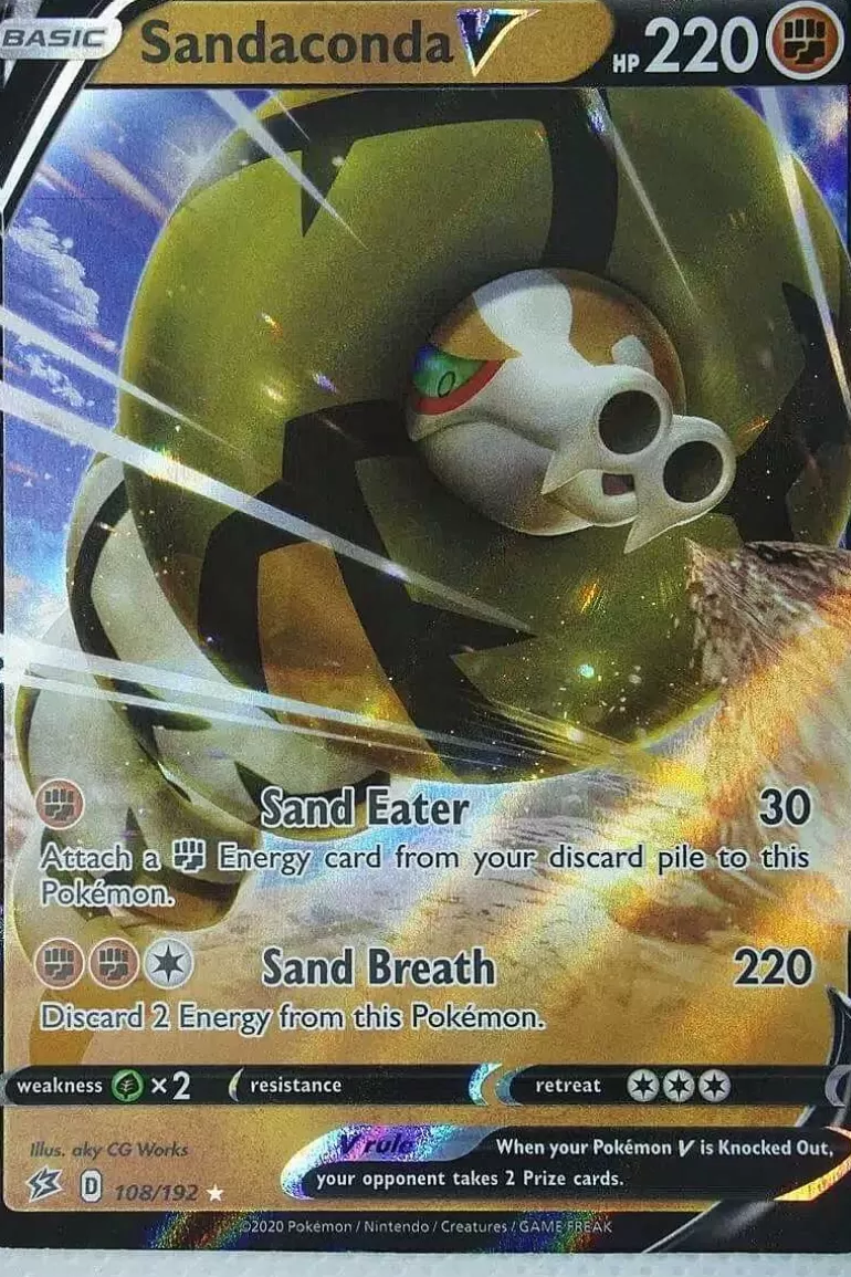 Pocket Monster Pokémon Kort-Sandaconda V 108/192