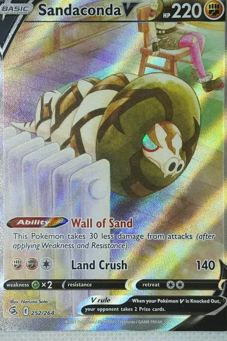 Pocket Monster Pokémon Kort-Sandaconda V 252/264 Alternate Art