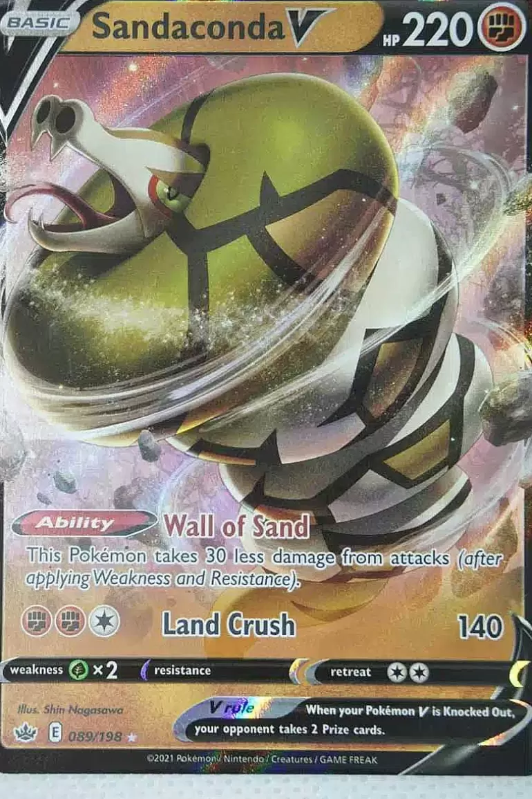 Pocket Monster Pokémon Kort-Sandaconda V 89/198