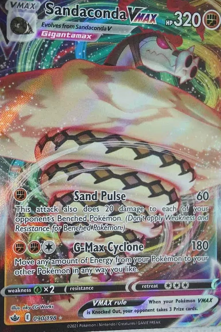 Pocket Monster Pokémon Kort-Sandaconda Vmax 090/198