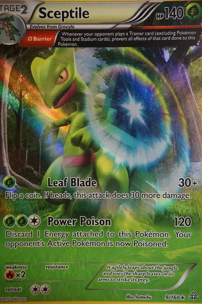 Pocket Monster Pokémon Kort-Sceptile 9/160 Full Art