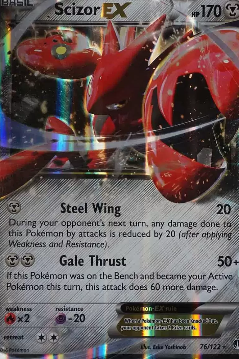Pocket Monster Pokémon Kort-Scizor Ex 76/122 Stor