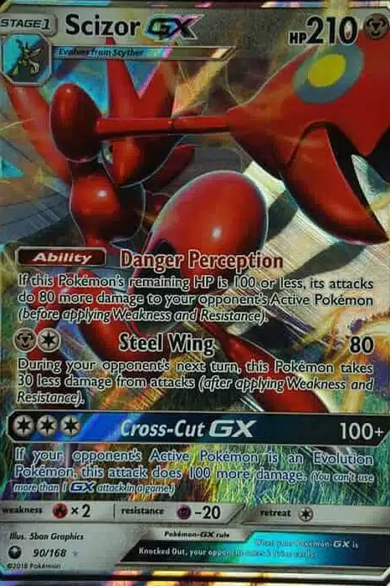 Pocket Monster Pokémon Kort-Scizor Gx 90/168