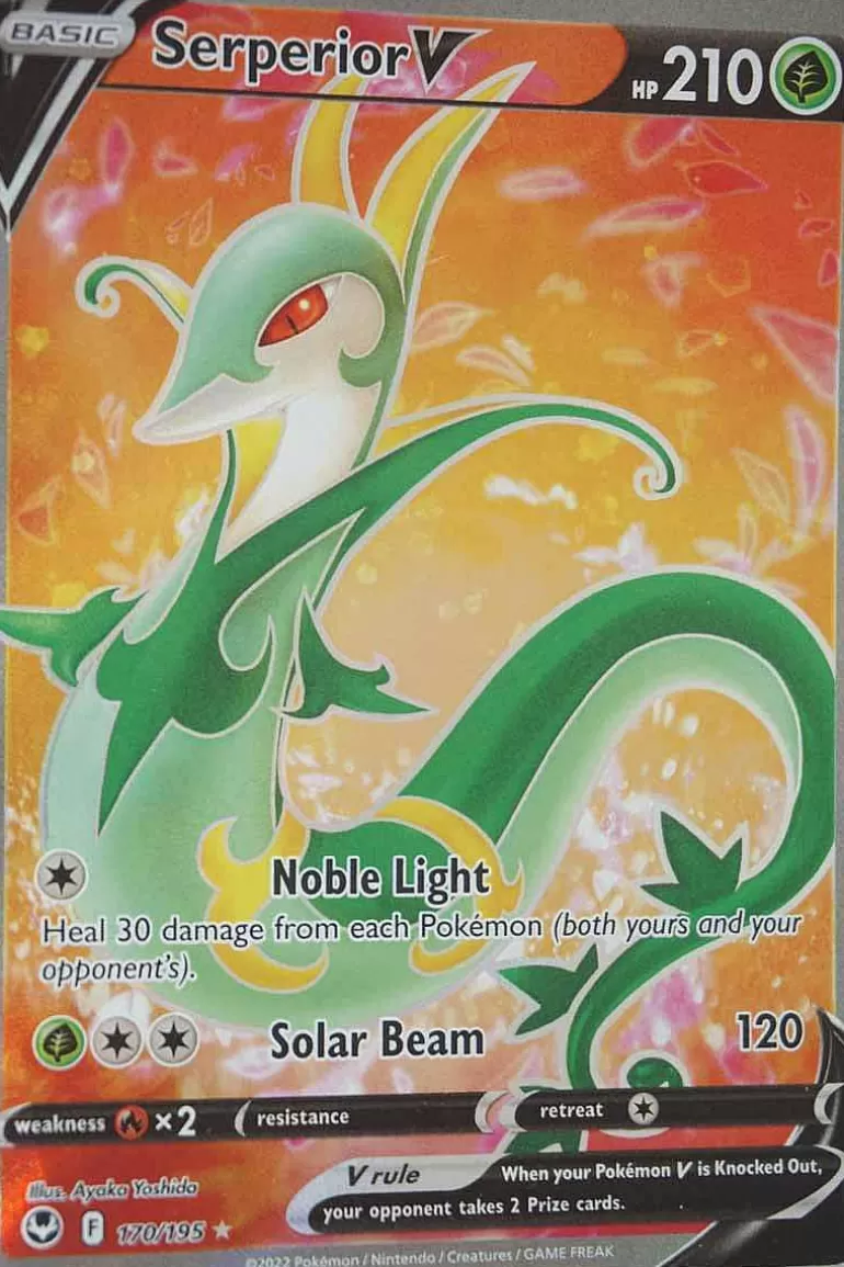 Pocket Monster Pokémon Kort-Serperior V 170/195 Full Art