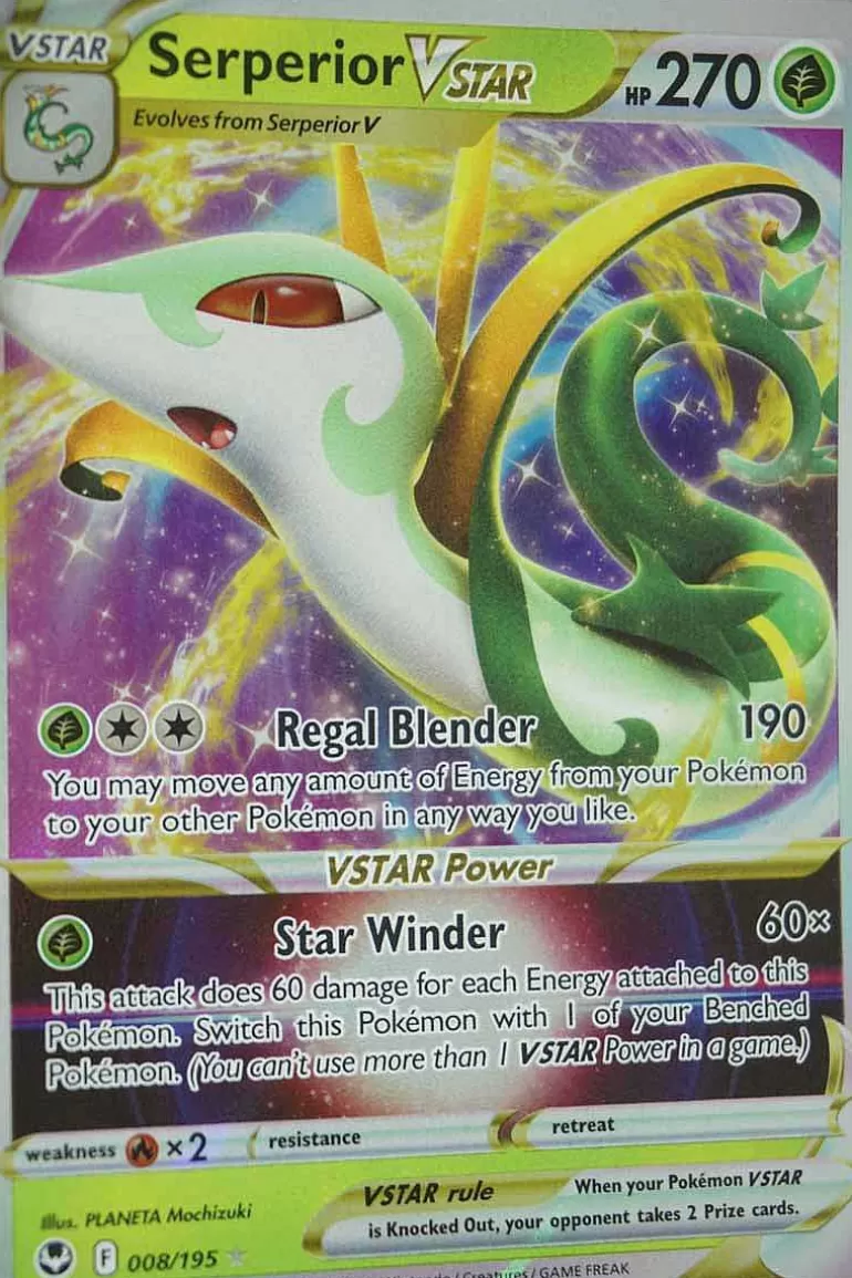 Pocket Monster Pokémon Kort-Serperior Vstar 008/195