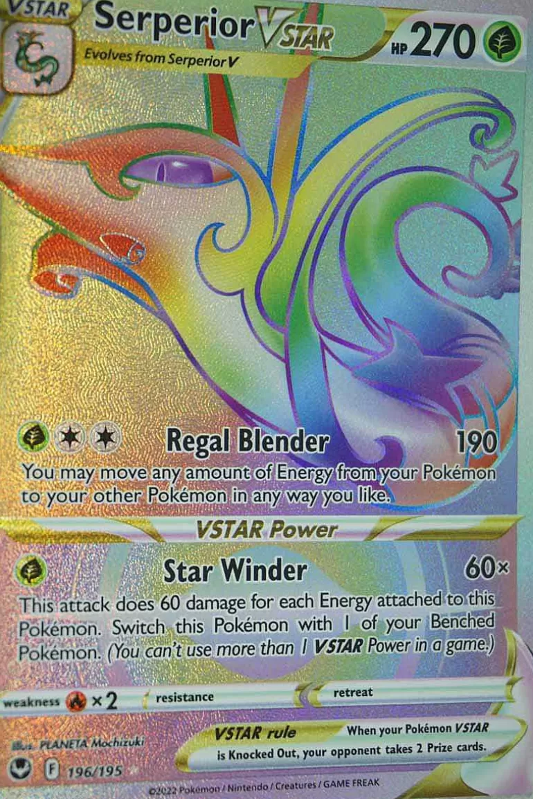 Pocket Monster Pokémon Kort-Serperior Vstar 196/195 Hyper Rare