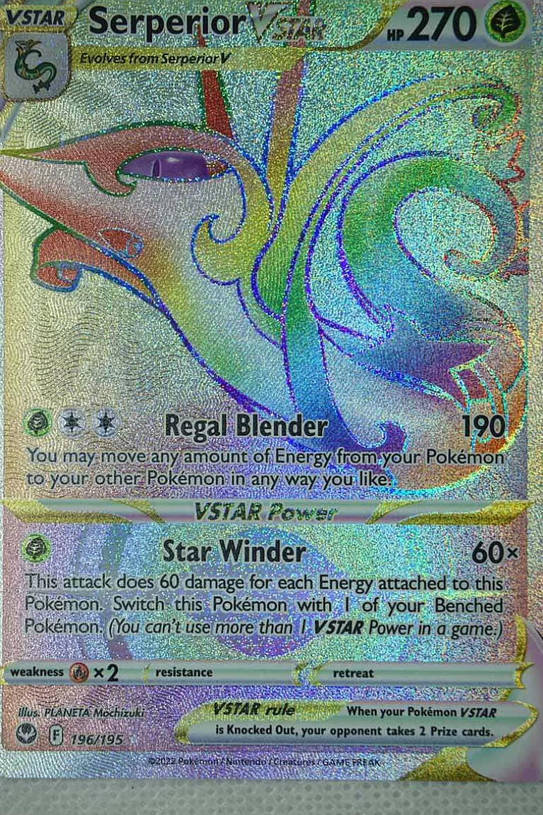 Pocket Monster Pokémon Kort-Serperior Vstar 196/195 Hyper Rare
