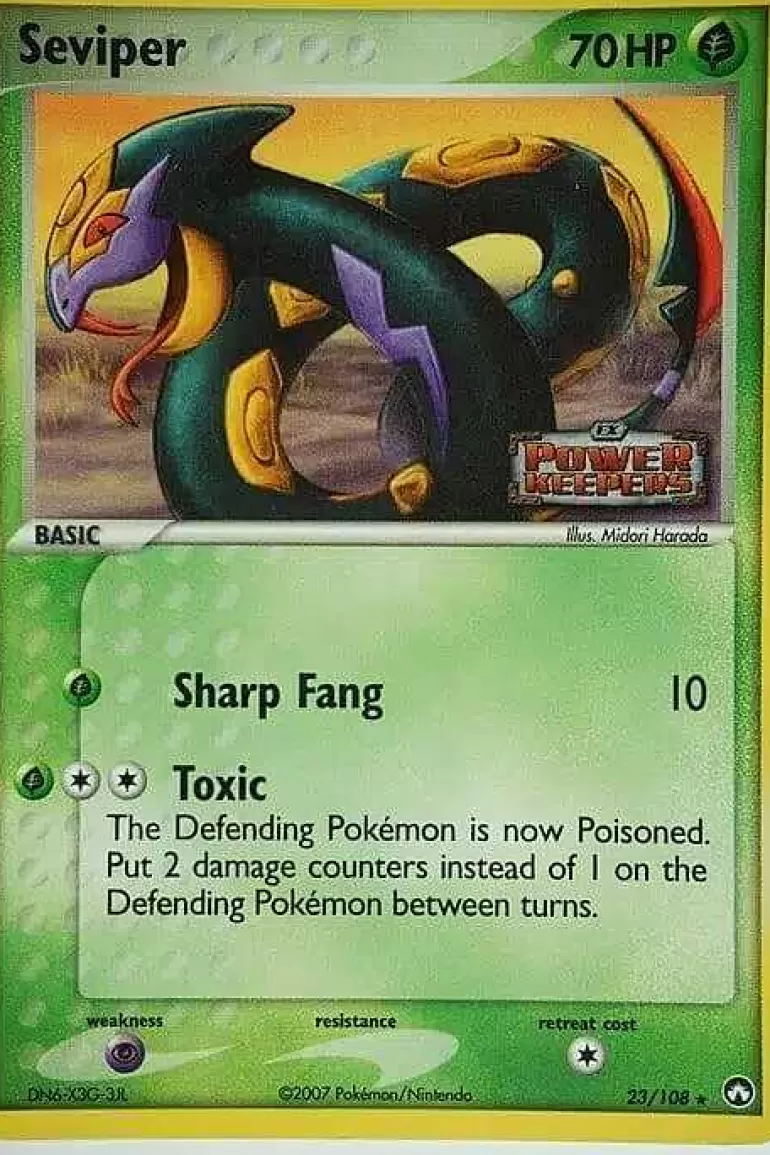 Pocket Monster Pokémon Kort-Seviper 23/108 Rare Reverse Holo
