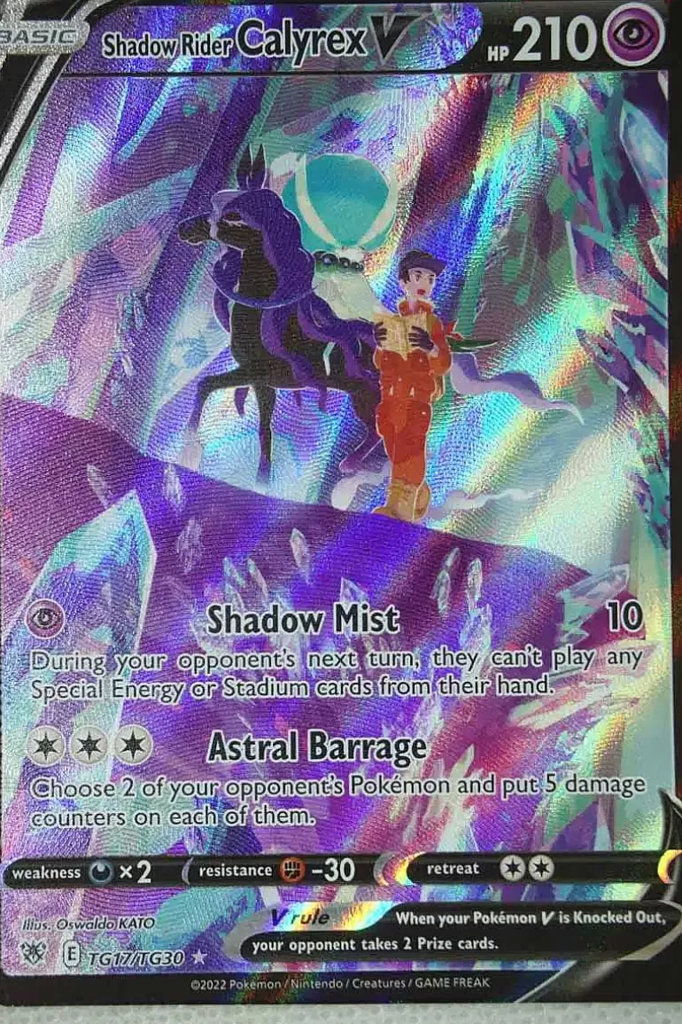 Pocket Monster Pokémon Kort-Shadow Rider Calyrex V Tg17/Tg30