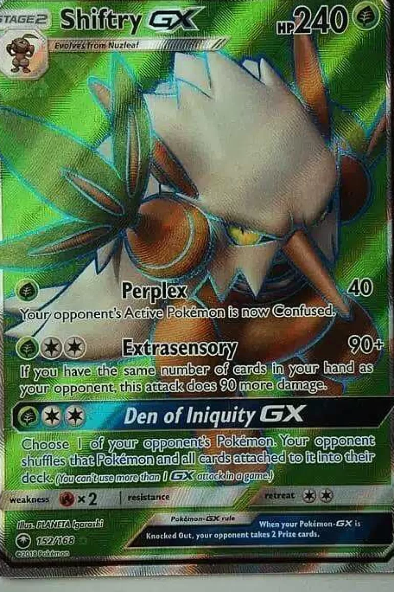 Pocket Monster Pokémon Kort-Shiftry Gx 152/168 Full Art