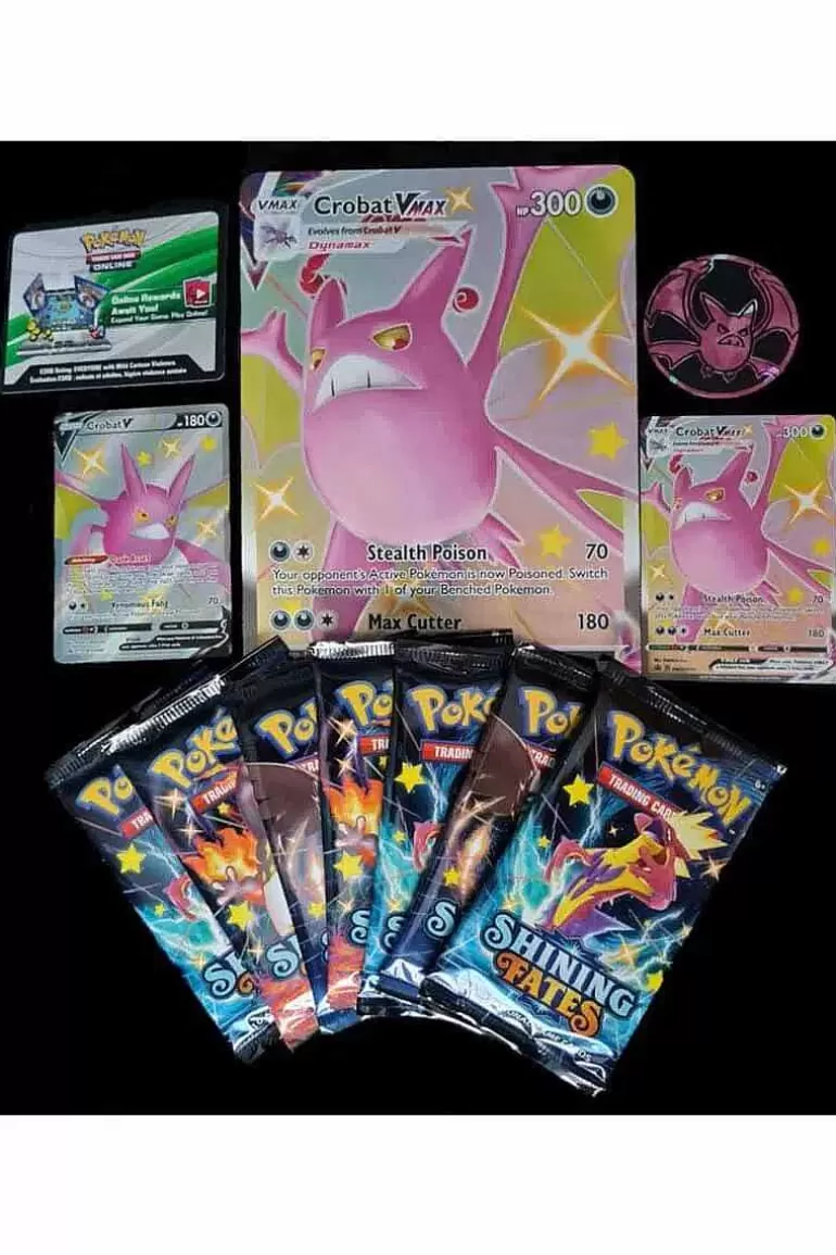Pocket Monster Pokémon Kort-Shining Fates Vmax Premium Collection Med Shiny Crobat