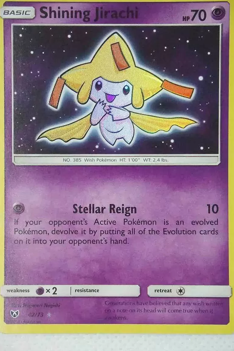 Pocket Monster Pokémon Kort-Shining Jirachi 42/73