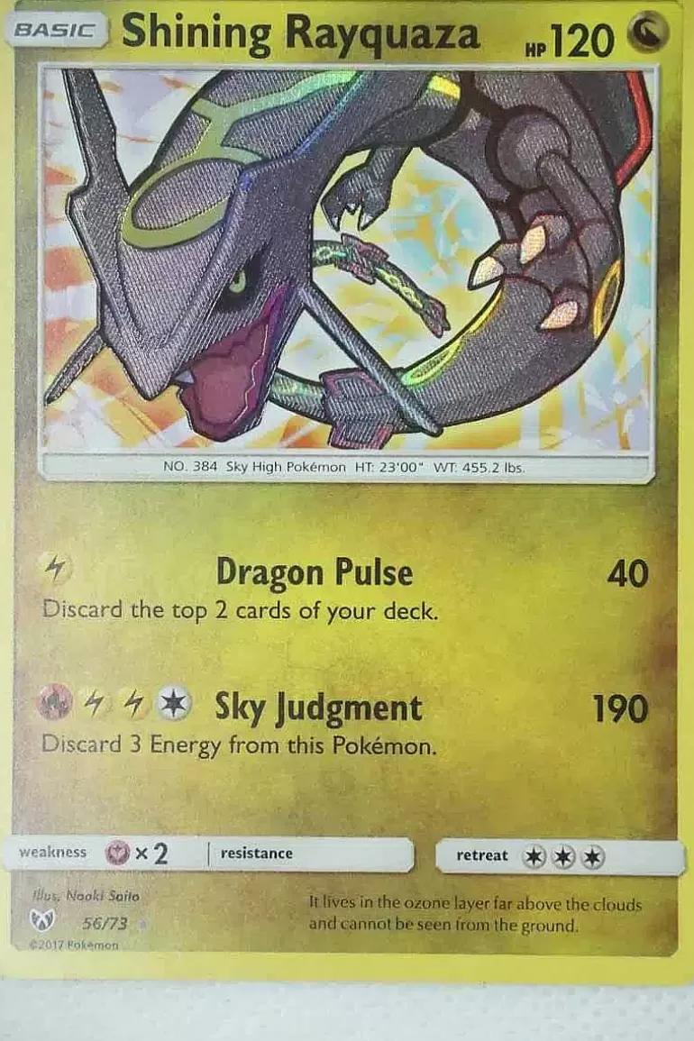 Pocket Monster Pokémon Kort-Shining Rayquaza 56/73