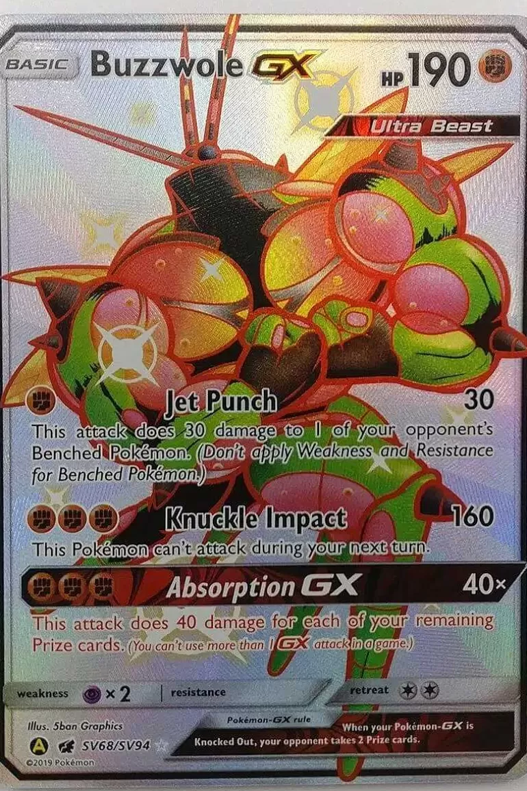 Pocket Monster Pokémon Kort-Shiny Buzzwole Gx Sv68/Sv94