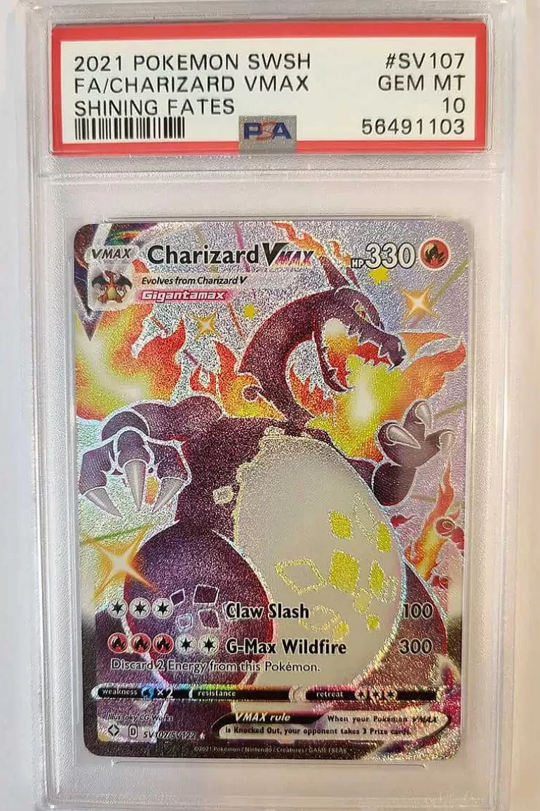 Pocket Monster Pokémon Kort-Shiny Charizard Vmax Psa 10