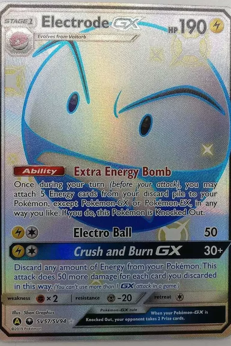 Pocket Monster Pokémon Kort-Shiny Electrode Gx Sv57/Sv94