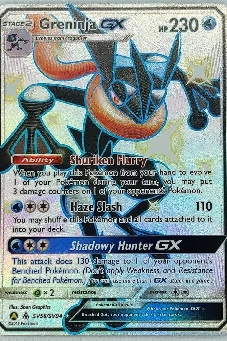 Pocket Monster Pokémon Kort-Shiny Greninja Gx Sv56/Sv94