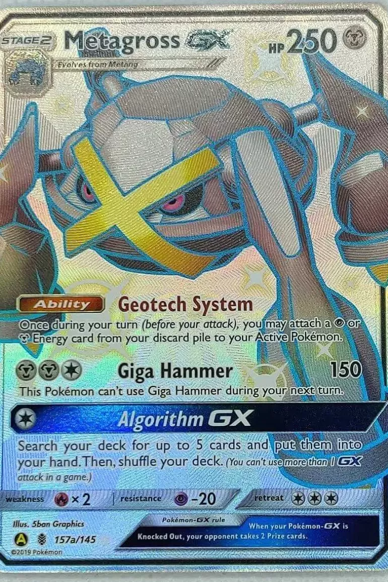 Pocket Monster Pokémon Kort-Shiny Metagross Gx 157A/145