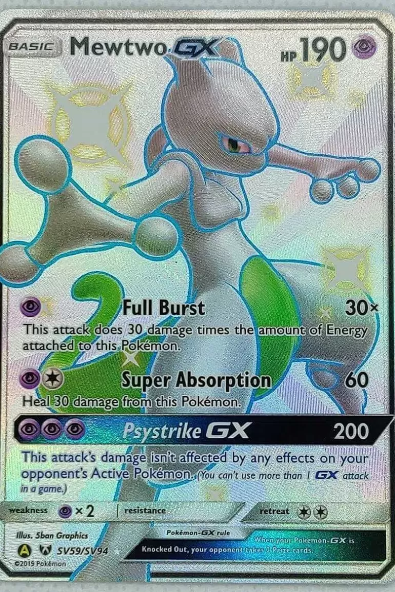 Pocket Monster Pokémon Kort-Shiny Mewtwo Gx Sv59/Sv94