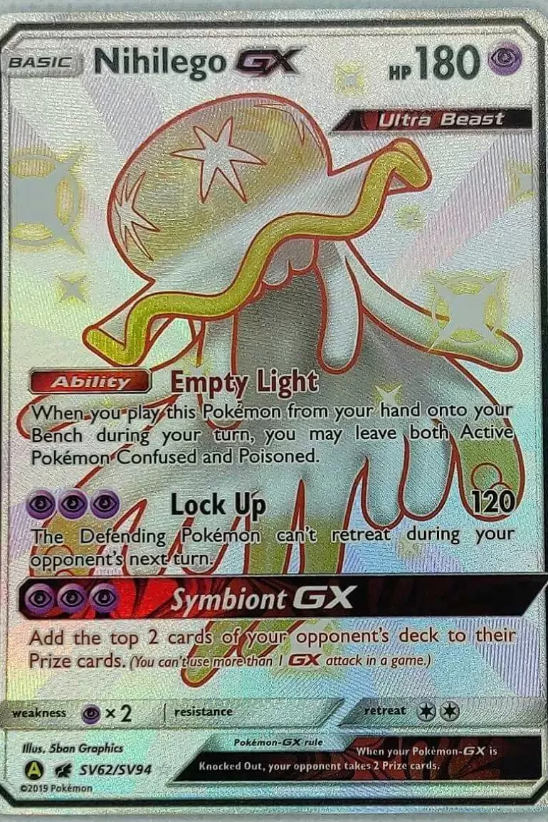 Pocket Monster Pokémon Kort-Shiny Nihilego Gx Sv62/Sv94